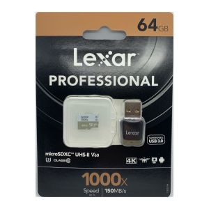 Lexar 64GB Professional 1000x microSDHC / microSDXC UHS-II cards