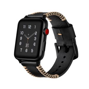 JINYA Style Leather Band For Apple Watch 38MM / 40MM Black 